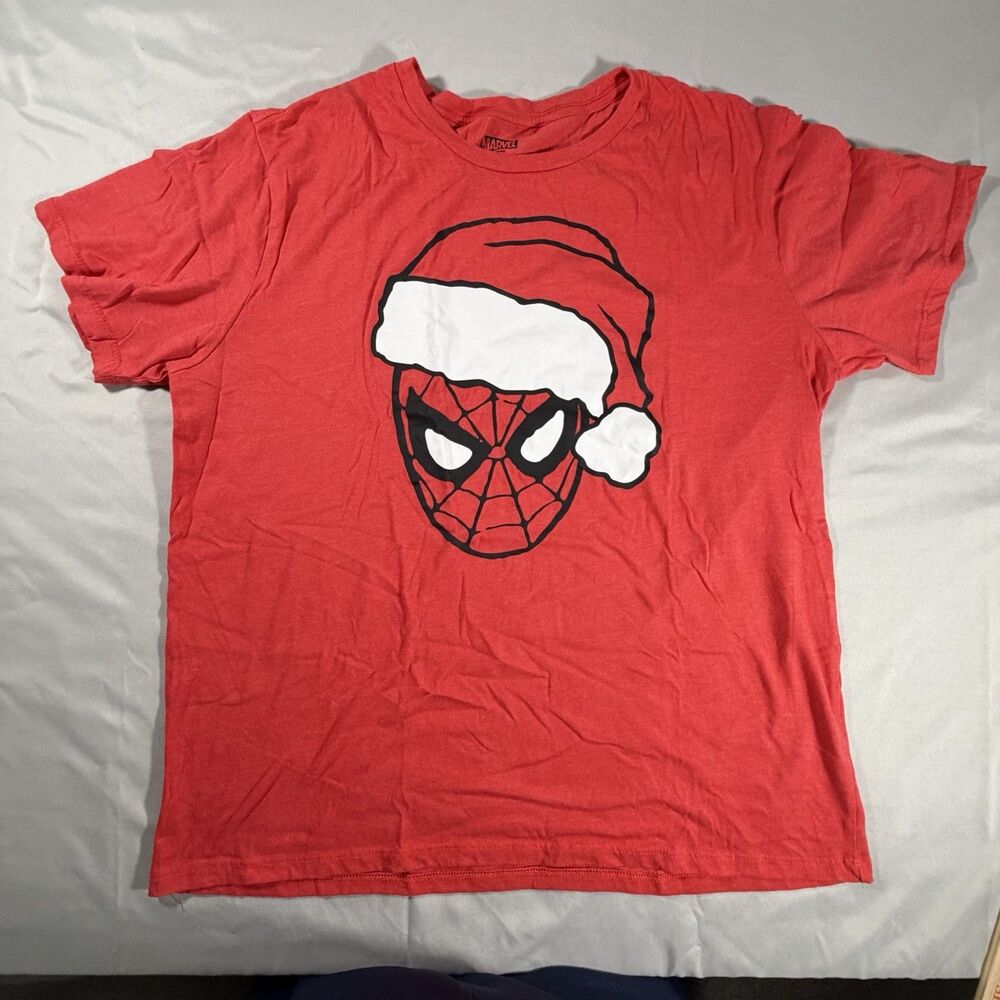 Marvel Spider-Man Christmas Spidey T-Shirt Red XL